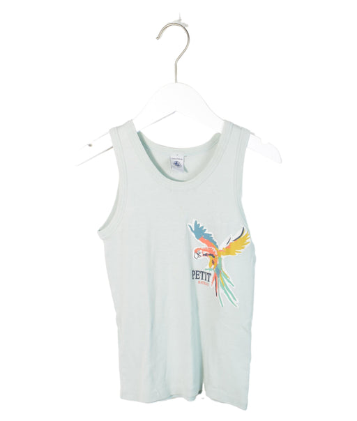 A Blue Sleeveless Tops from Petit Bateau in size 6T for neutral. (Front View)