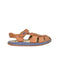 A Brown Sandals from Camper in size 5T for boy. (Front View)