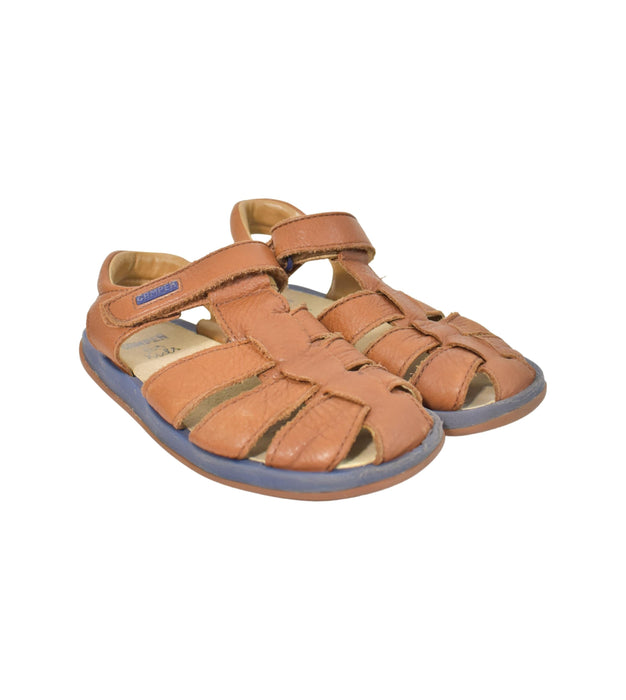 A Brown Sandals from Camper in size 5T for boy. (Back View)