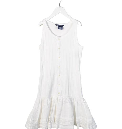 A White Sleeveless Dresses from Ralph Lauren in size 12Y for girl. (Front View)