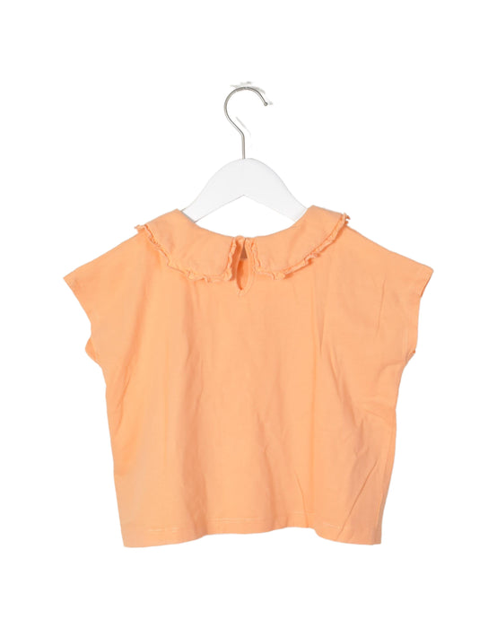 A Orange Short Sleeve Tops from Seed in size 5T for girl. (Back View)