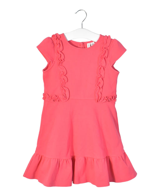 A Pink Sleeveless Dresses from Janie & Jack in size 5T for girl. (Front View)
