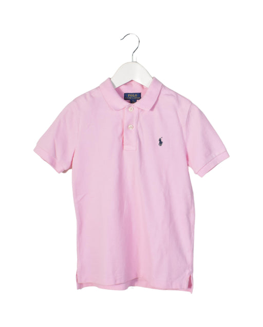 A Pink Short Sleeve Polos from Polo Ralph Lauren in size 6T for neutral. (Front View)