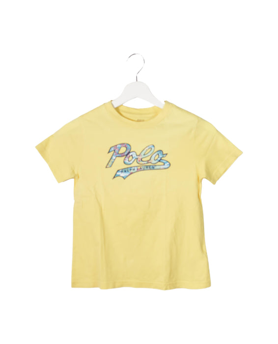 A Yellow Short Sleeve T Shirts from Polo Ralph Lauren in size 6T for neutral. (Front View)