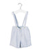 A  Overall Shorts from I Pinco Pallino in size 12-18M for neutral. (Front View)