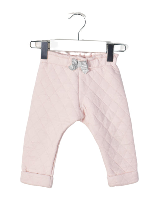 A Pink Casual Pants from Petit Bateau in size 6-12M for girl. (Front View)