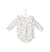 A White Long Sleeve Bodysuits from Seed in size 6-12M for girl. (Front View)