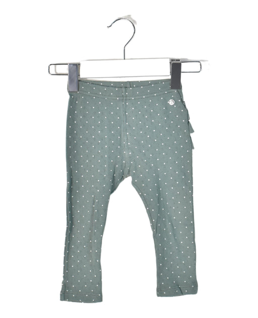 A Green Leggings from Petit Bateau in size 6-12M for girl. (Front View)