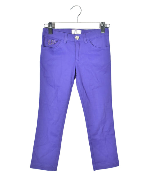 A Purple Jeans from Young Versace in size 6T for girl. (Front View)
