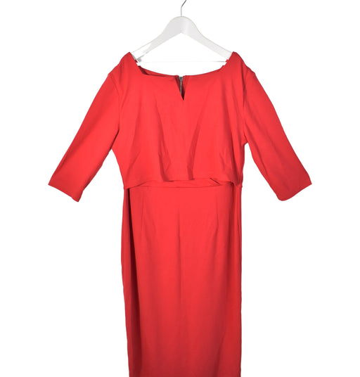 A Red Long Sleeve Dresses from Mothercot in size L for maternity. (Front View)
