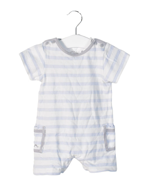 A Blue Short Sleeve Rompers from Chateau de Sable in size 3-6M for boy. (Front View)