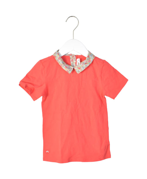 A Red Short Sleeve Tops from Chateau de Sable in size 8Y for girl. (Front View)