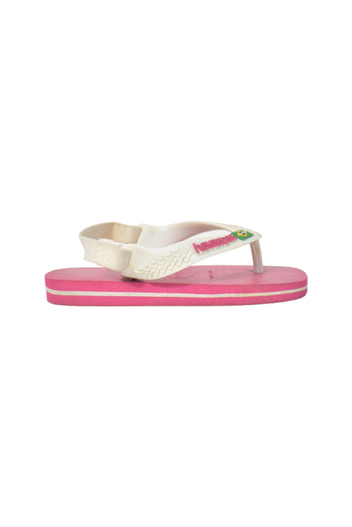 A Pink Sandals from Havaianas in size 18-24M for girl. (Front View)