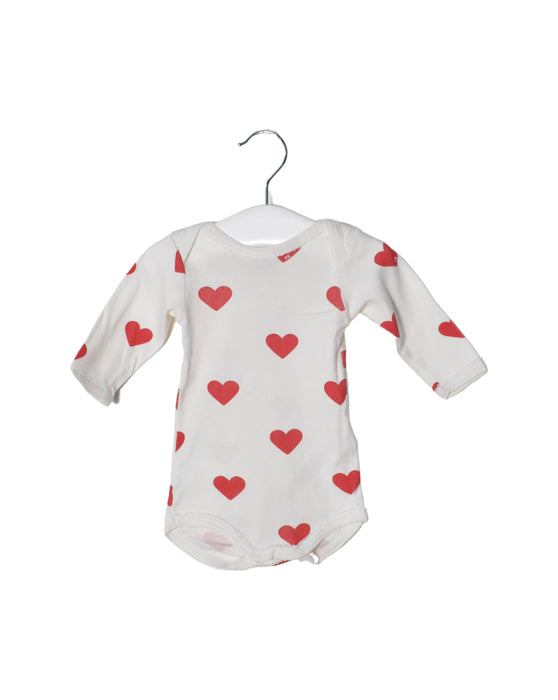 A White Long Sleeve Bodysuits from Petit Bateau in size 0-3M for neutral. (Front View)