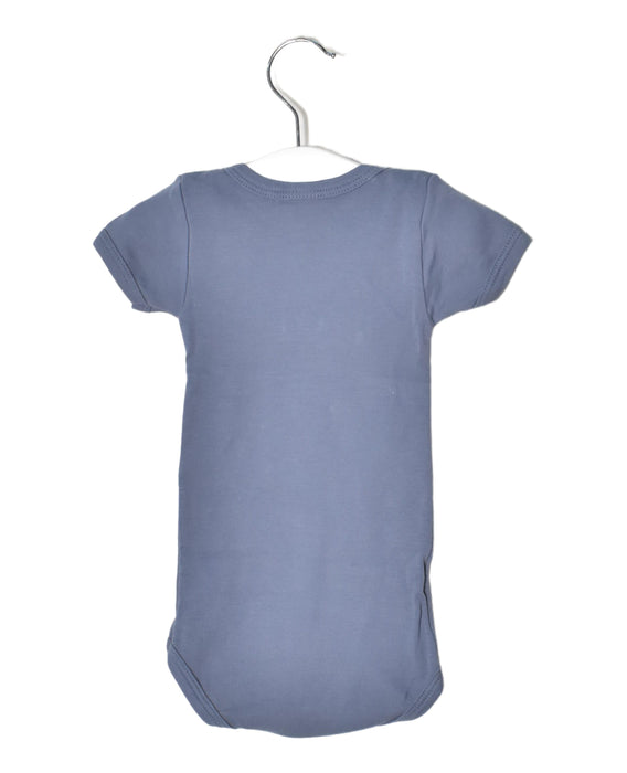 A Grey Short Sleeve Bodysuits from Petit Bateau in size 3-6M for neutral. (Back View)