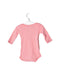A Pink Long Sleeve Bodysuits from Petit Bateau in size 0-3M for girl. (Back View)