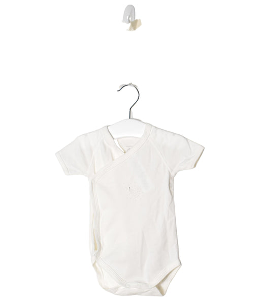 A White Short Sleeve Bodysuits from Petit Bateau in size 3-6M for neutral. (Front View)