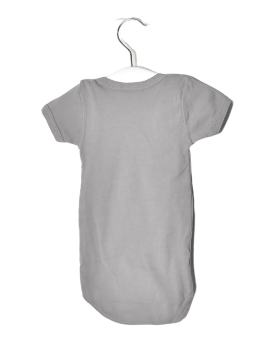 A Grey Short Sleeve Bodysuits from Petit Bateau in size 3-6M for neutral. (Back View)