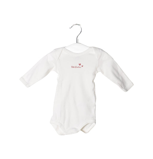 A White Long Sleeve Bodysuits from Petit Bateau in size 0-3M for neutral. (Front View)