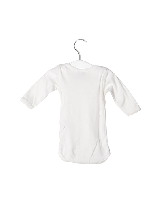 A White Long Sleeve Bodysuits from Petit Bateau in size 0-3M for neutral. (Back View)