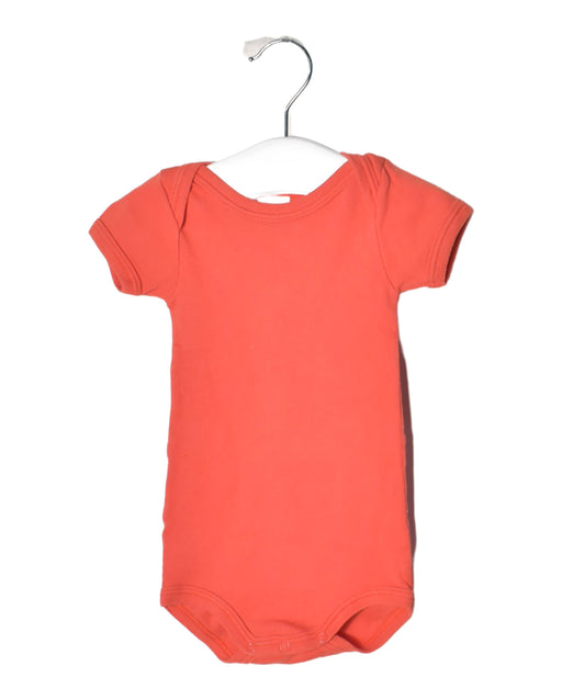 A Red Short Sleeve Bodysuits from Petit Bateau in size 3-6M for neutral. (Front View)