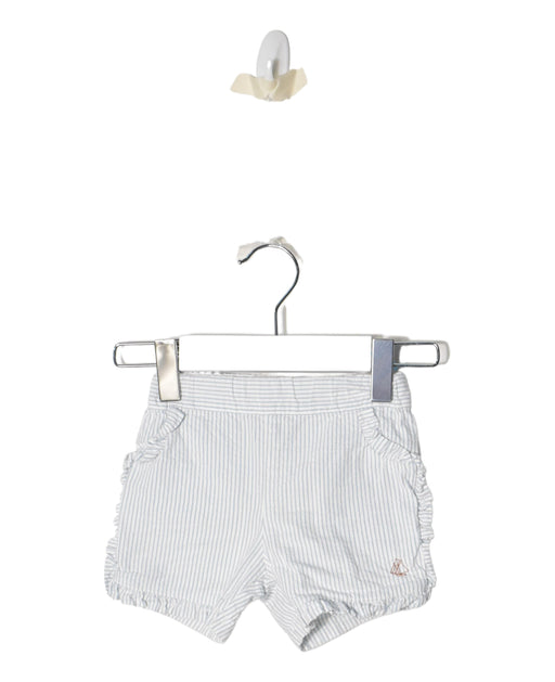 A Blue Shorts from Petit Bateau in size 3-6M for neutral. (Front View)
