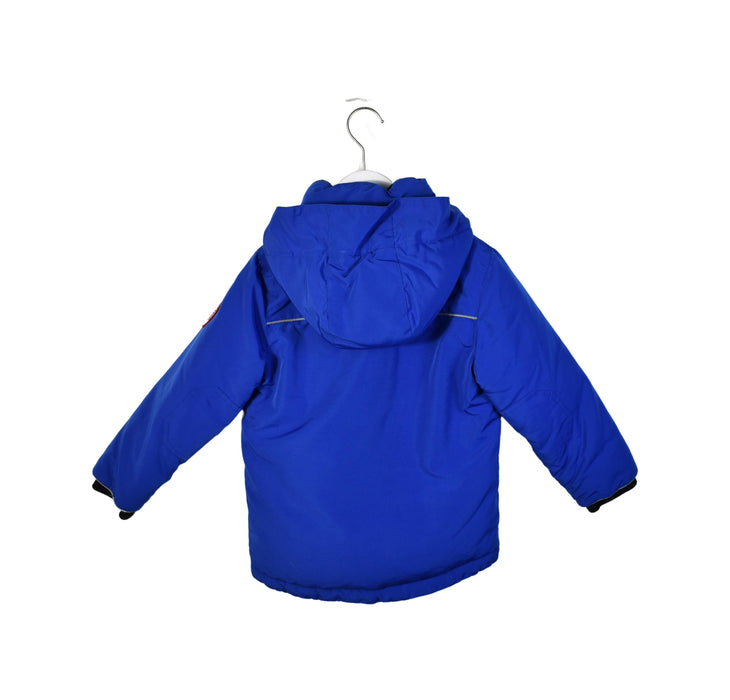 A Blue Puffer/Quilted Jackets from Canada Goose in size 6T for boy. (Back View)