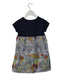 A Navy Short Sleeve Dresses from DPAM in size 5T for girl. (Back View)