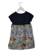 A Navy Short Sleeve Dresses from DPAM in size 5T for girl. (Back View)