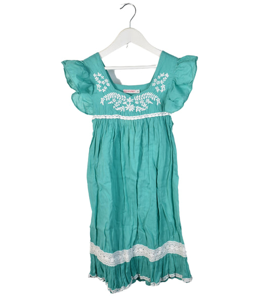 A Green Sleeveless Dresses from Coco and Ginger in size L for girl. (Front View)