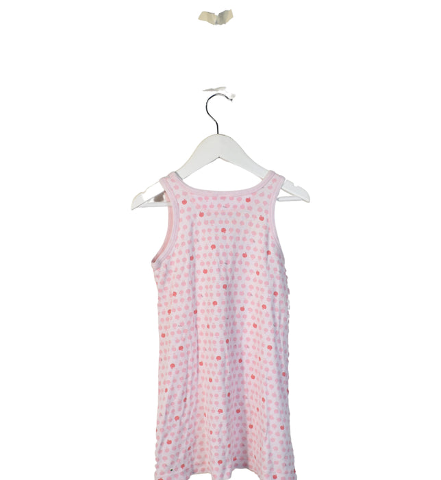 A Pink Sleeveless Dresses from Petit Bateau in size 4T for girl. (Back View)