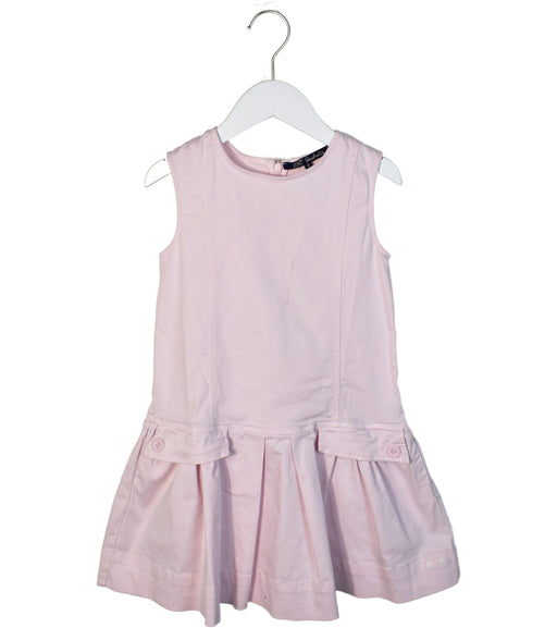 A Pink Sleeveless Dresses from Lili Gaufrette in size 6T for girl. (Front View)