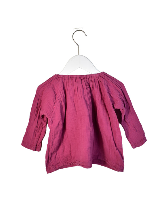 A Purple Long Sleeve Tops from PrinteBebe in size 2T for girl. (Back View)