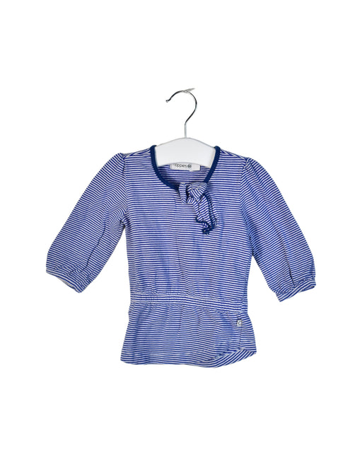 A Blue Long Sleeve Tops from Noppies in size 3-6M for girl. (Front View)