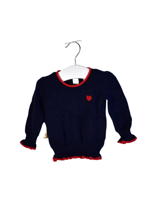 A Navy Long Sleeve Tops from Janie & Jack in size 3-6M for girl. (Front View)