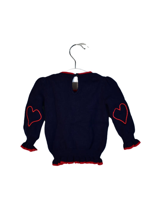 A Navy Long Sleeve Tops from Janie & Jack in size 3-6M for girl. (Back View)