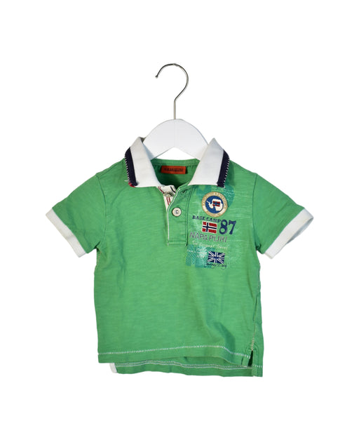 A Green Short Sleeve Polos from Napapijri in size 2T for boy. (Front View)