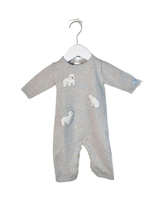 A Grey Long Sleeve Jumpsuits from Janie & Jack in size 0-3M for neutral. (Front View)