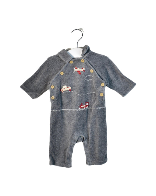 A Grey Long Sleeve Jumpsuits from Janie & Jack in size 0-3M for neutral. (Front View)