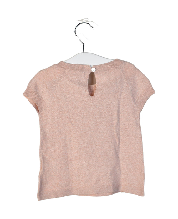 A Pink Short Sleeve Tops from Excuse My French in size 6-12M for girl. (Back View)