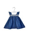 A Blue Sleeveless Dresses from Hush Puppies in size 6-12M for girl. (Front View)
