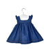 A Blue Sleeveless Dresses from Hush Puppies in size 6-12M for girl. (Back View)