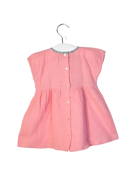 A Pink Sleeveless Dresses from Absorba in size 6-12M for girl. (Back View)