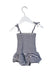 A Navy Bodysuits from Seed in size 6-12M for girl. (Back View)
