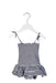 A Navy Bodysuits from Seed in size 6-12M for girl. (Front View)