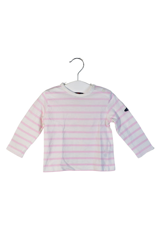 A Pink Long Sleeve Tops from Saint James in size 3-6M for girl. (Front View)