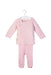 A Pink Pyjama Sets from Orchestra in size 3-6M for girl. (Front View)