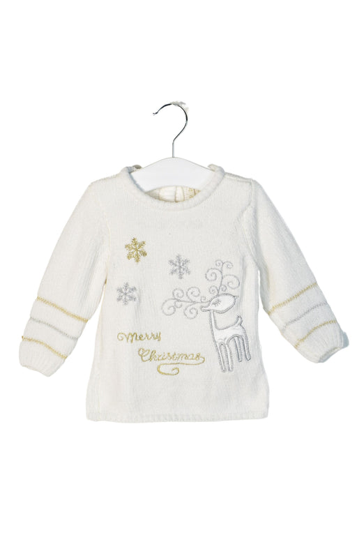 A Ivory Crewneck Sweatshirts from Orchestra in size 3-6M for girl. (Front View)