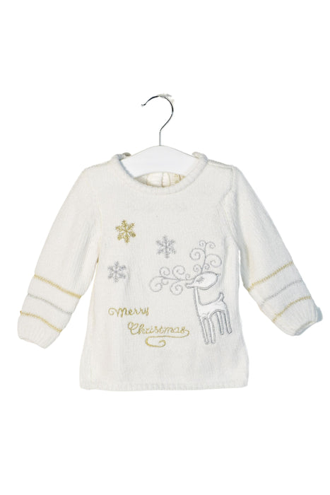 A Ivory Crewneck Sweatshirts from Orchestra in size 3-6M for girl. (Front View)