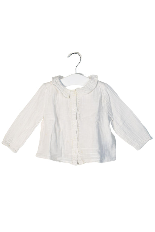 A White Long Sleeve Tops from Cyrillus in size 12-18M for girl. (Front View)